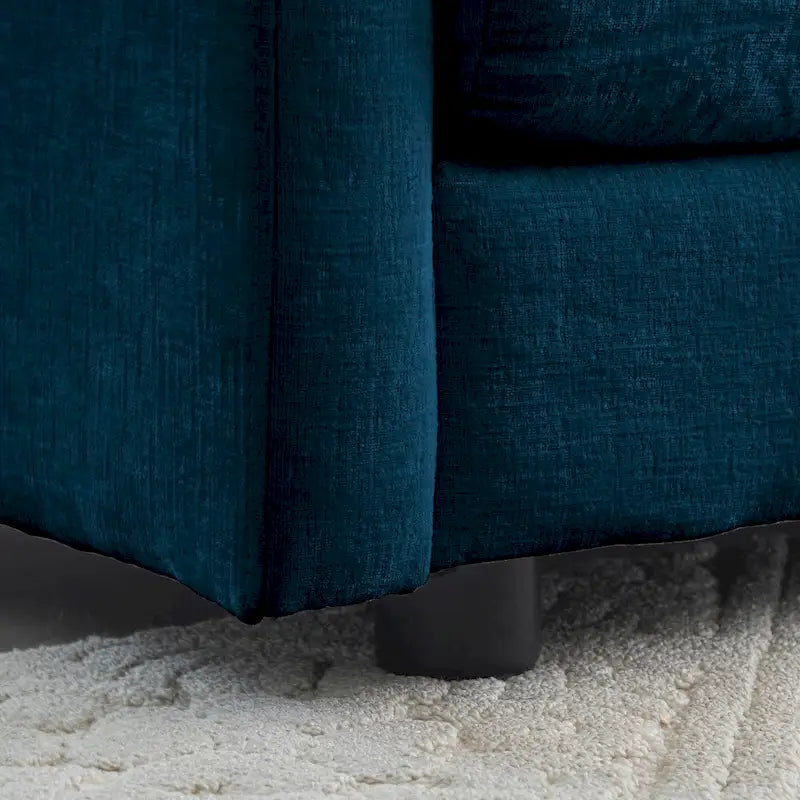 Fauteuil d'appoint moderne avec pouf, fauteuil rembourré