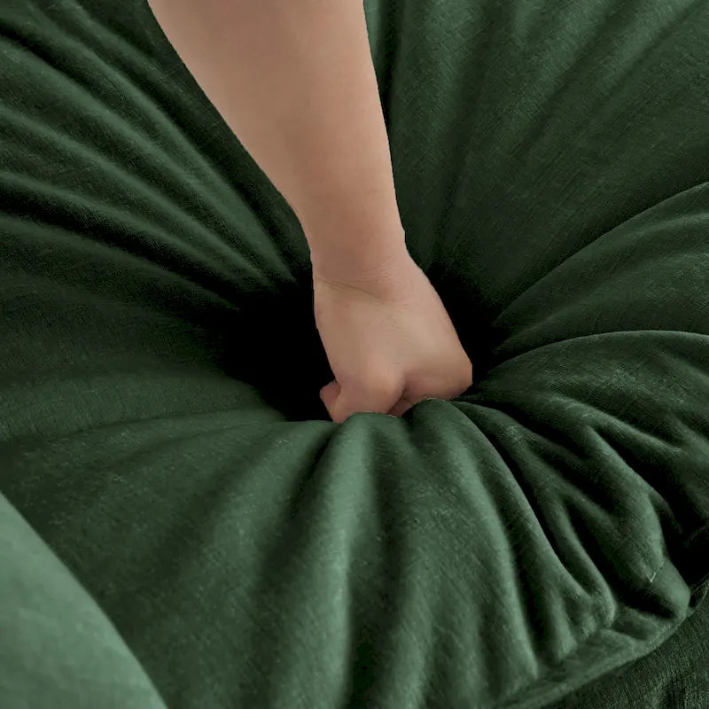 Fauteuil d'appoint moderne avec pouf, fauteuil rembourré