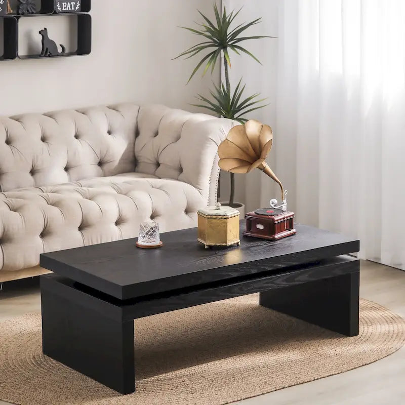 Table basse rectangulaire moderne en bois