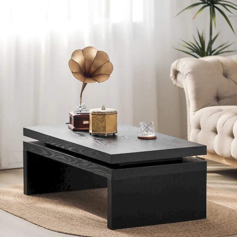 Table basse rectangulaire moderne en bois