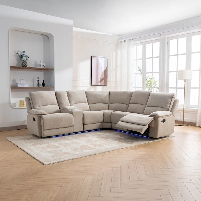 Salon inclinable manuel moderne avec ports USB