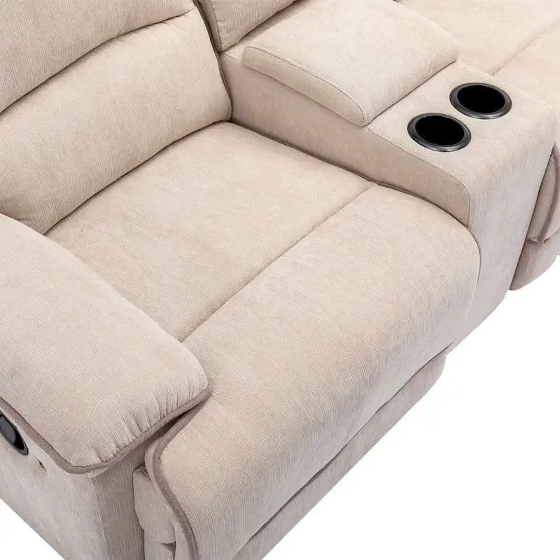 Salon inclinable manuel moderne avec ports USB