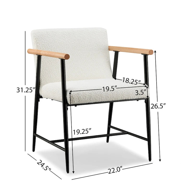 Chaise de salle à manger en tissu