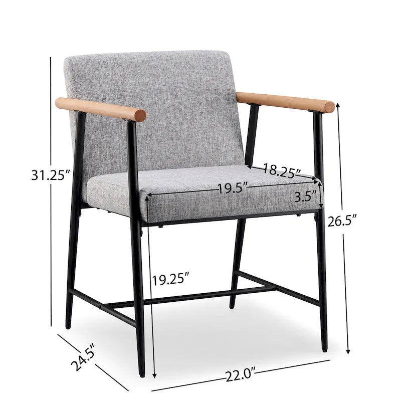 Chaise de salle à manger en tissu