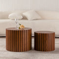 Table basse ronde en bois exquise pour petits espaces de vie