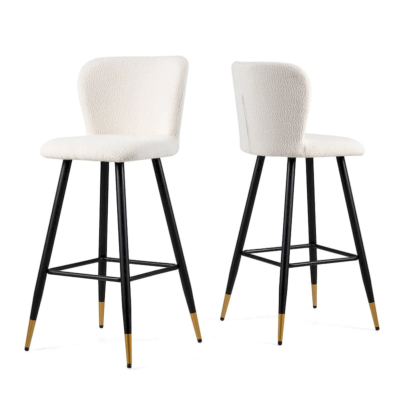 Tabourets de bar modernes et élégants avec pieds en métal noir