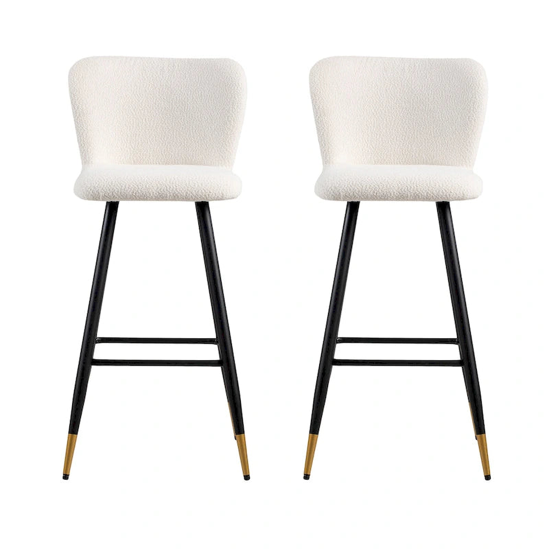 Tabourets de bar modernes et élégants avec pieds en métal noir