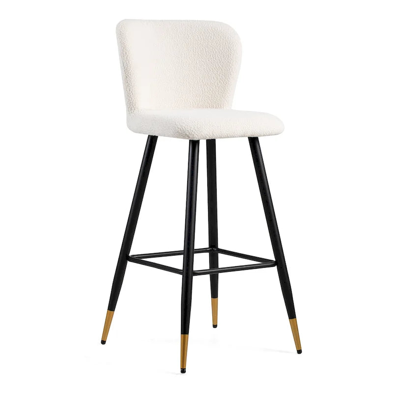 Tabourets de bar modernes et élégants avec pieds en métal noir