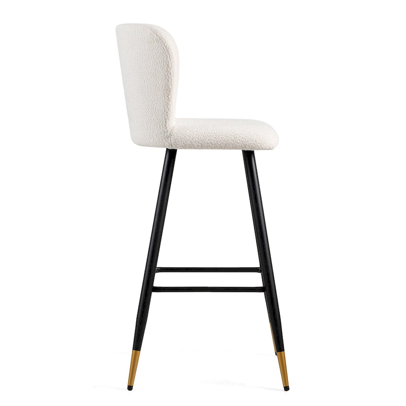 Tabourets de bar modernes et élégants avec pieds en métal noir