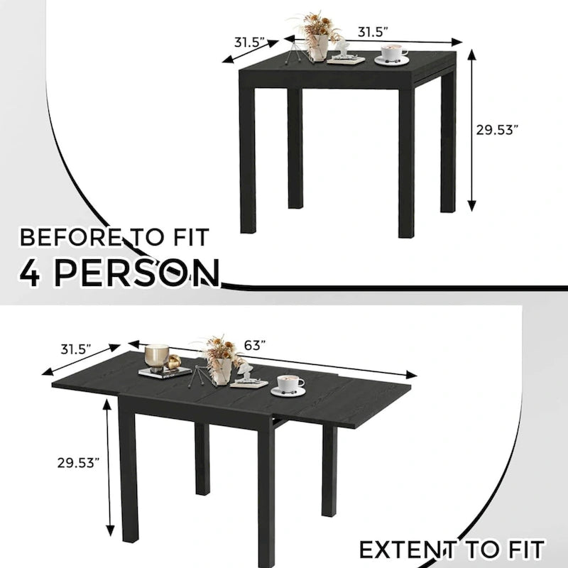 Table de salle à manger extérieure extensible pour jardin et terrasse