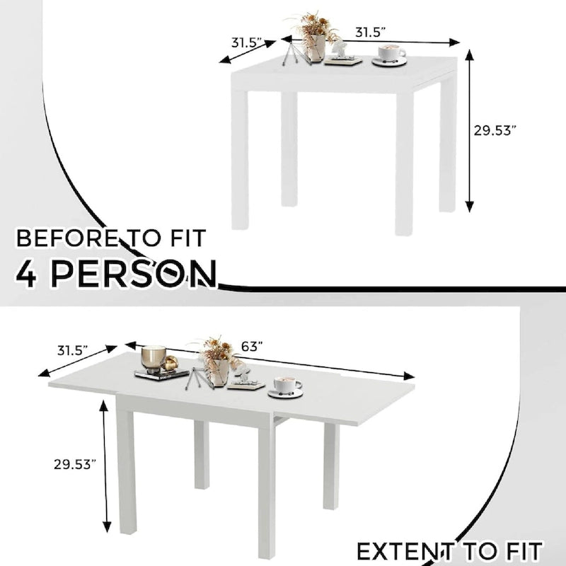 Table de salle à manger extérieure extensible pour jardin et terrasse