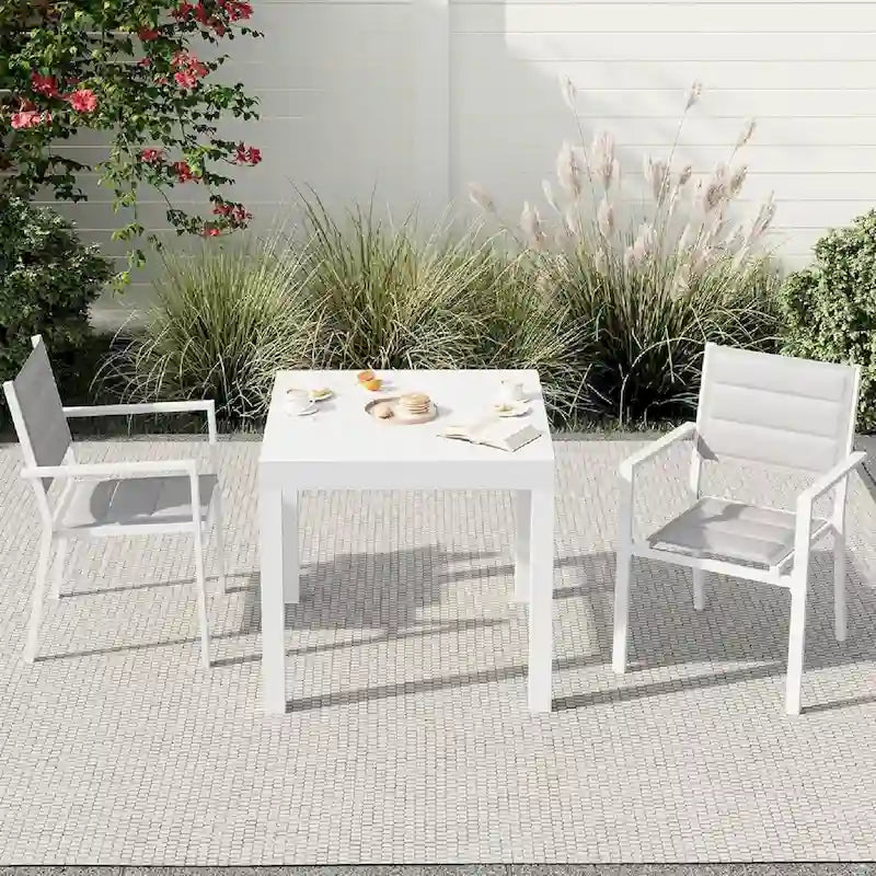 Table de salle à manger extérieure extensible pour jardin et terrasse