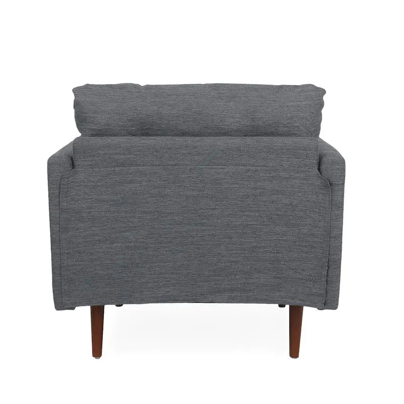 Fauteuil club capitonné avec coussins décoratifs