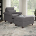 Fauteuil d'appoint de salon avec ottoman