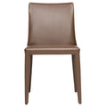 Chaise de salle à manger en cuir vegan style Mid-Century Modern