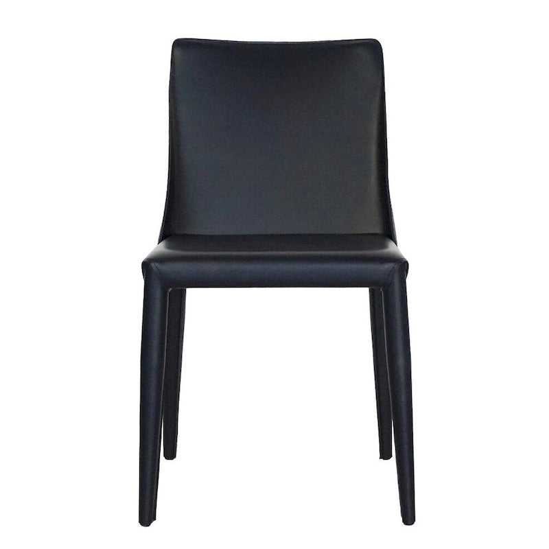 Chaise de salle à manger en cuir vegan style Mid-Century Modern