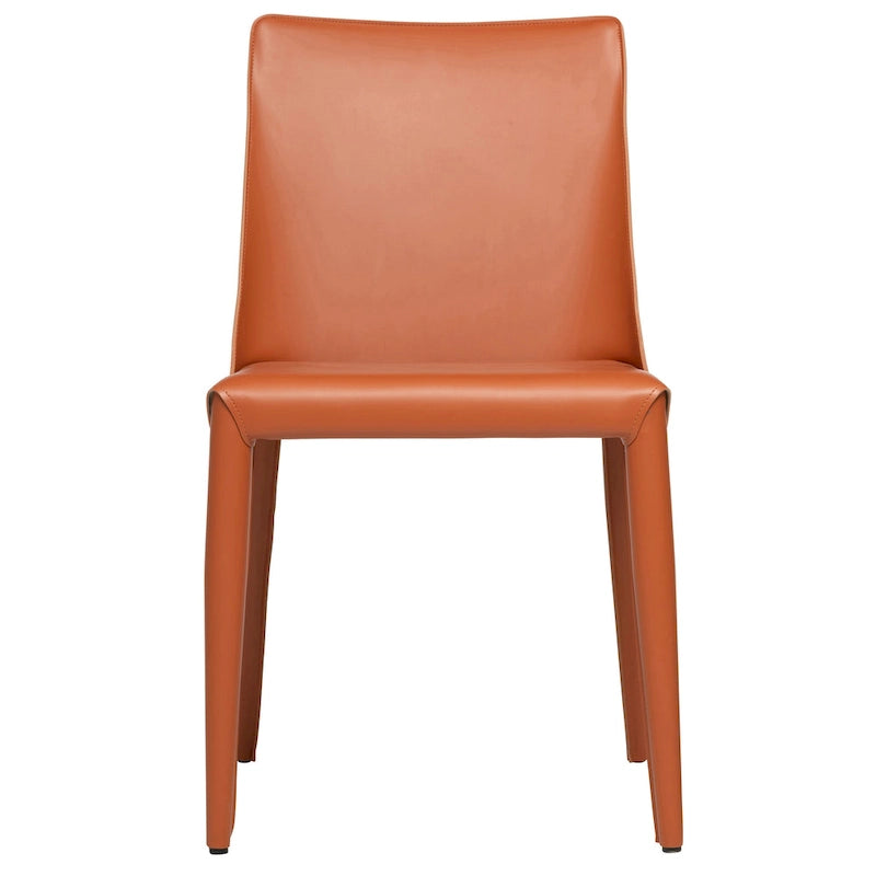 Chaise de salle à manger en cuir vegan style Mid-Century Modern