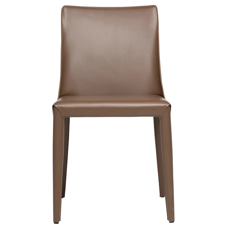 Chaise de salle à manger en cuir vegan style Mid-Century Modern