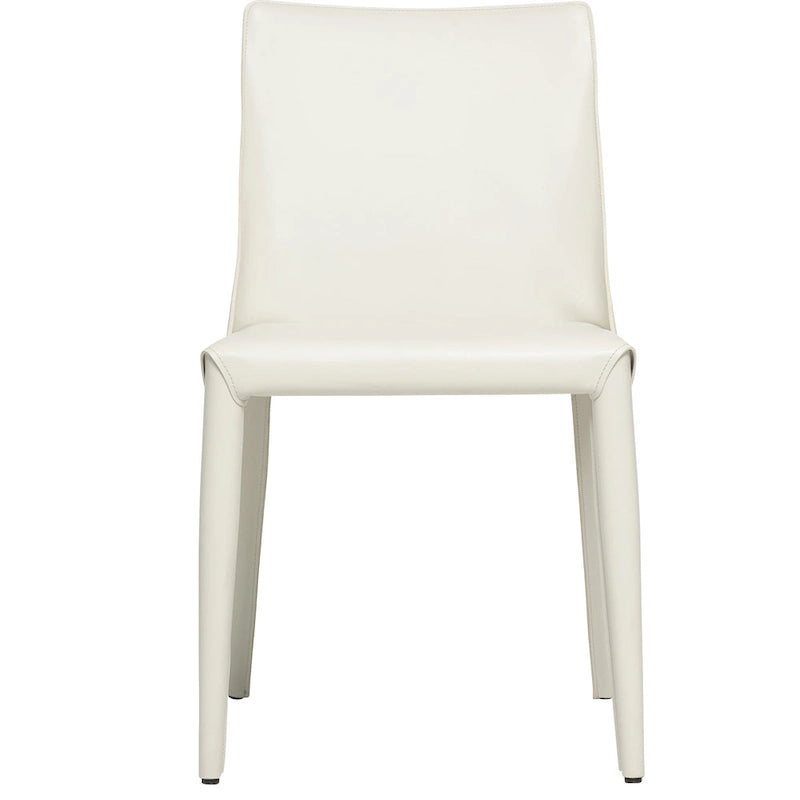 Chaise de salle à manger en cuir vegan style Mid-Century Modern
