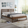 Lit plate-forme double en bois