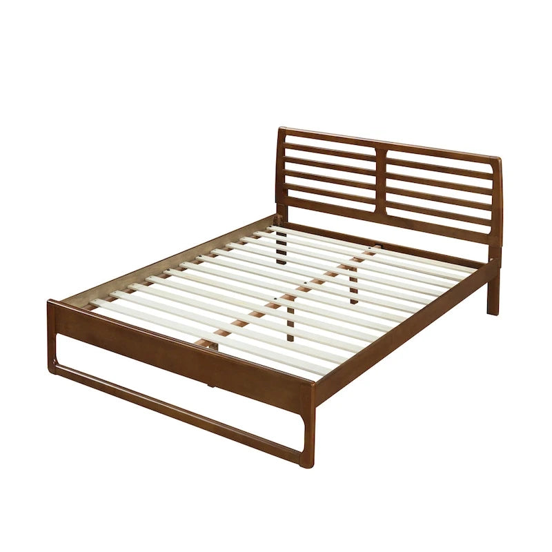 Lit plate-forme double en bois