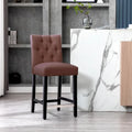 Tabouret de comptoir classique capitonné, pieds noirs