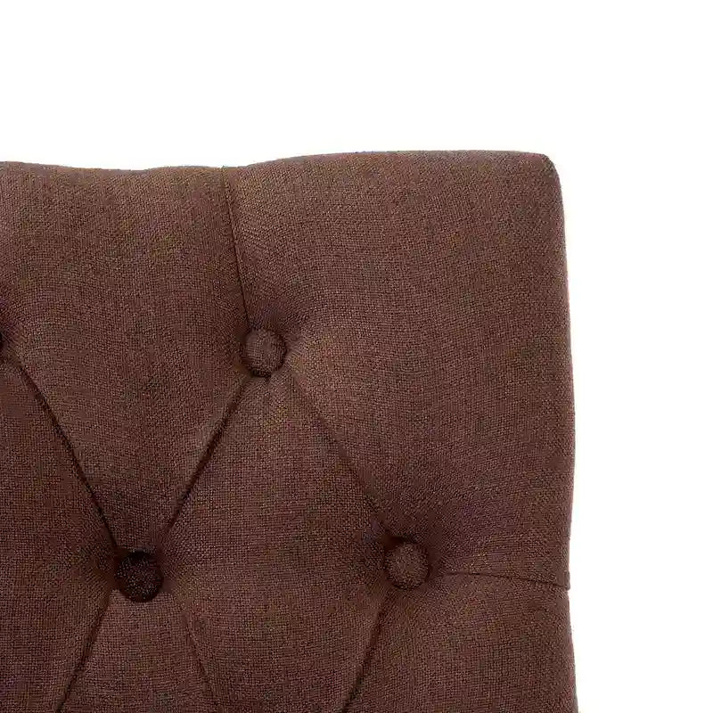 Tabouret de comptoir classique capitonné, pieds noirs