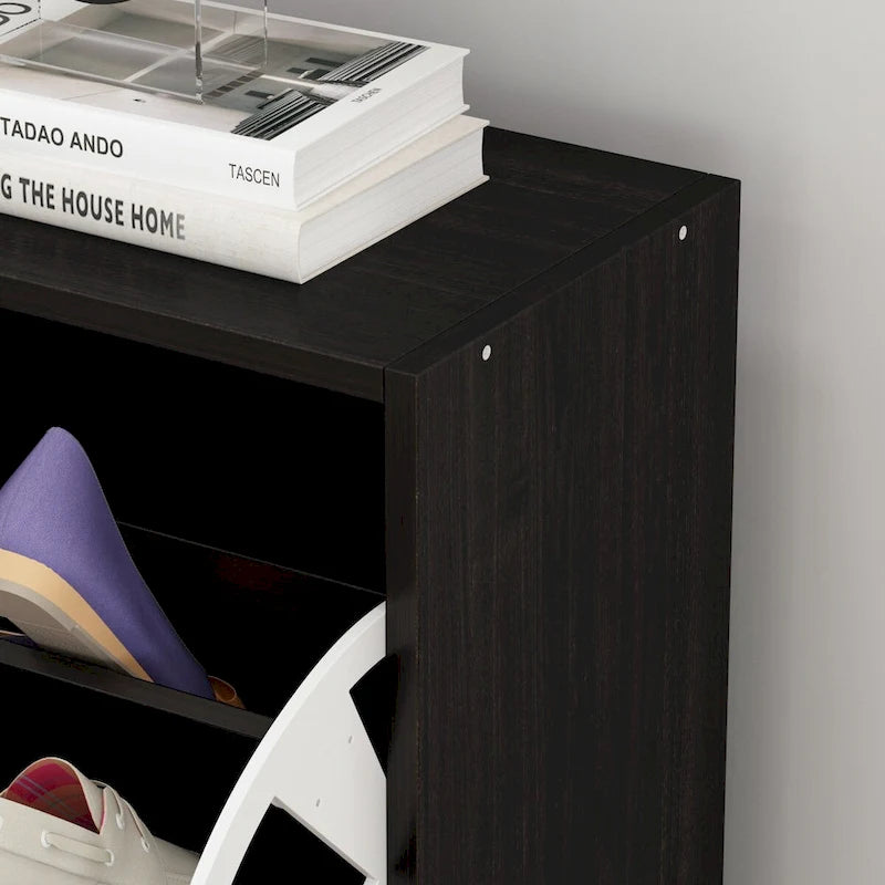 Meuble à chaussures tendance avec 3 grands tiroirs basculants
