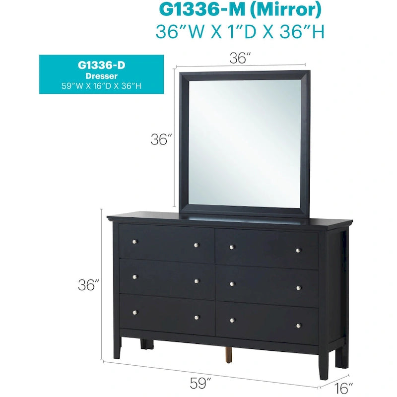 Commode 6 tiroirs, expresso