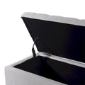 Banc coffre de rangement capitonné en tissu