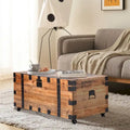Table Basse Coffre avec Quatre Roues et Grande Capacité de Rangement