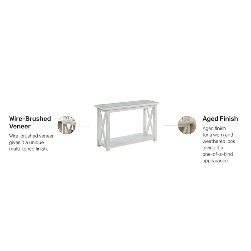 Console de table blanc cassé