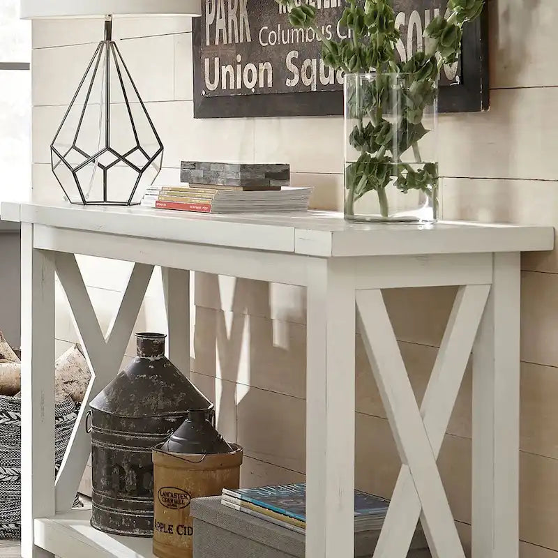 Console de table blanc cassé