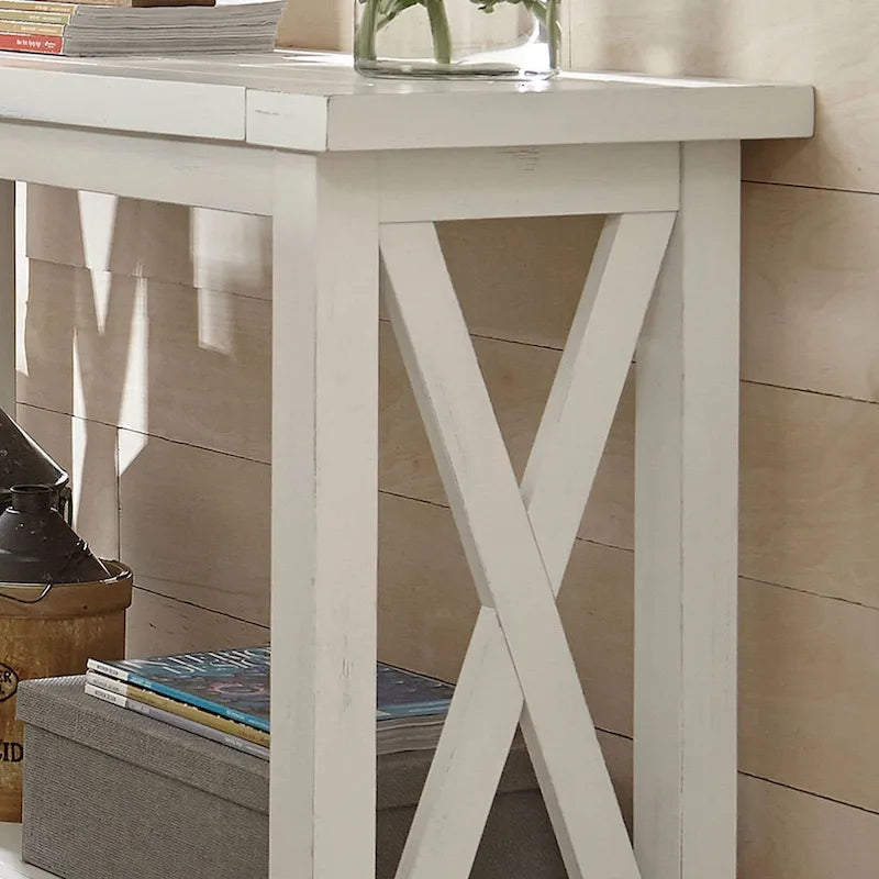 Console de table blanc cassé