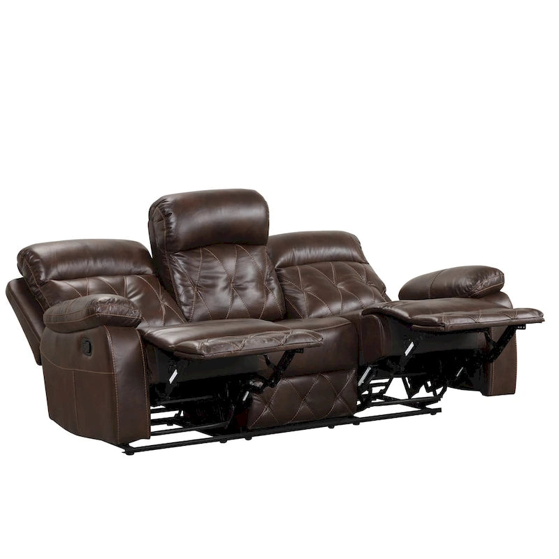 Canapé inclinable en cuir respirant marron