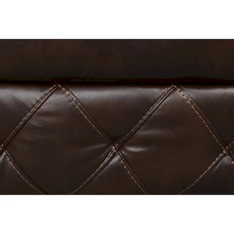 Canapé inclinable en cuir respirant marron