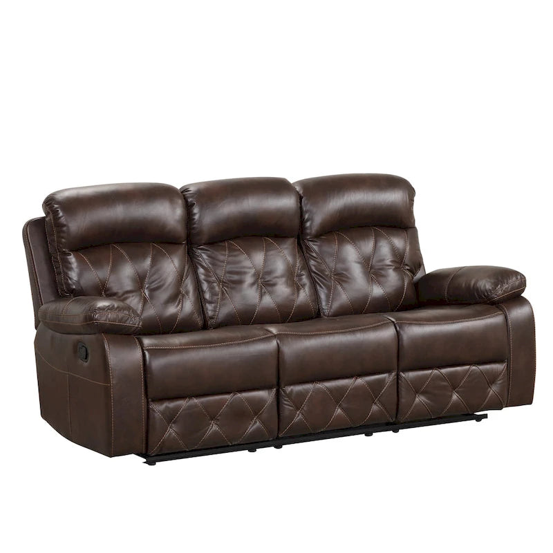 Canapé inclinable en cuir respirant marron
