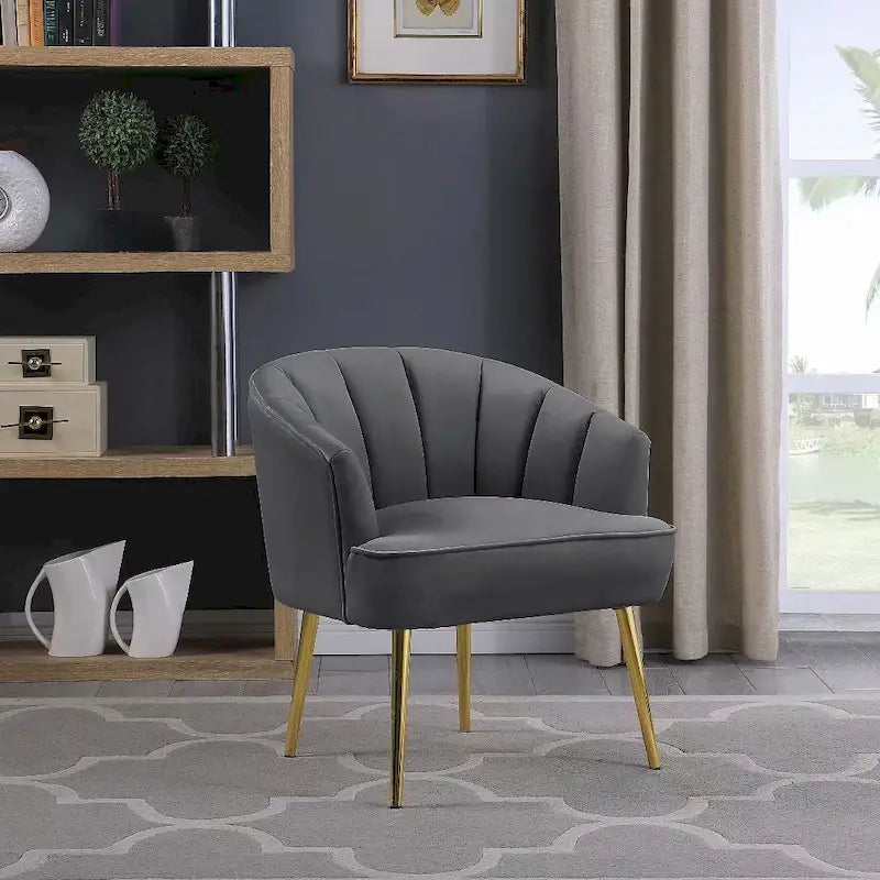 Fauteuil d'appoint en velours - Chaise crapaud