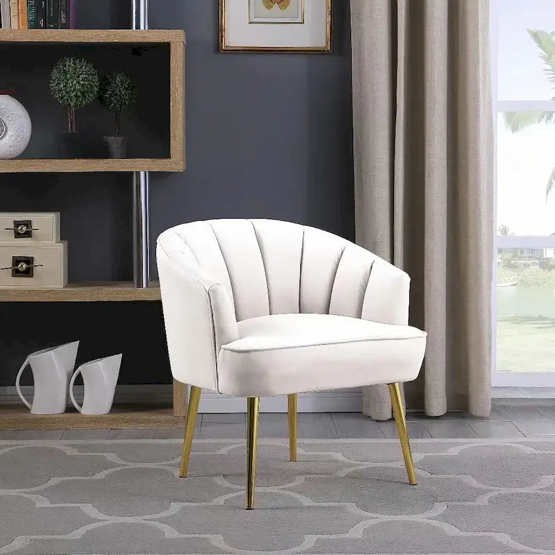 Fauteuil d'appoint en velours - Chaise crapaud