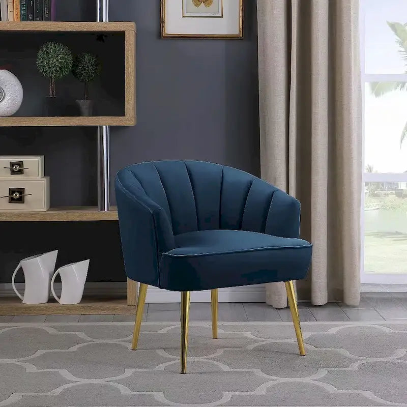 Fauteuil d'appoint en velours - Chaise crapaud