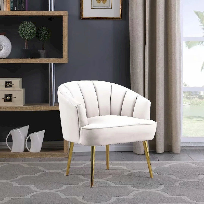 Fauteuil d'appoint en velours - Chaise crapaud