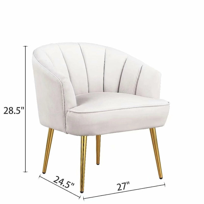 Fauteuil d'appoint en velours - Chaise crapaud