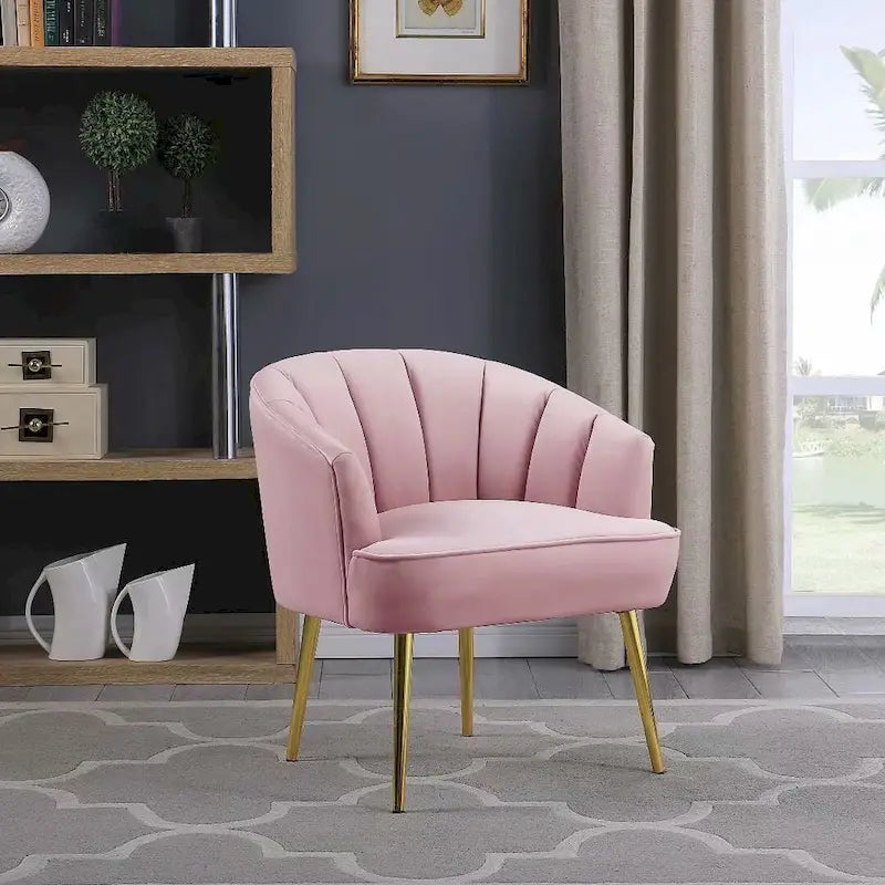 Fauteuil d'appoint en velours - Chaise crapaud