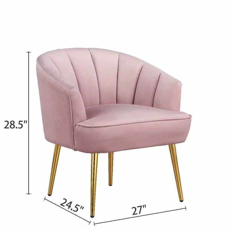 Fauteuil d'appoint en velours - Chaise crapaud