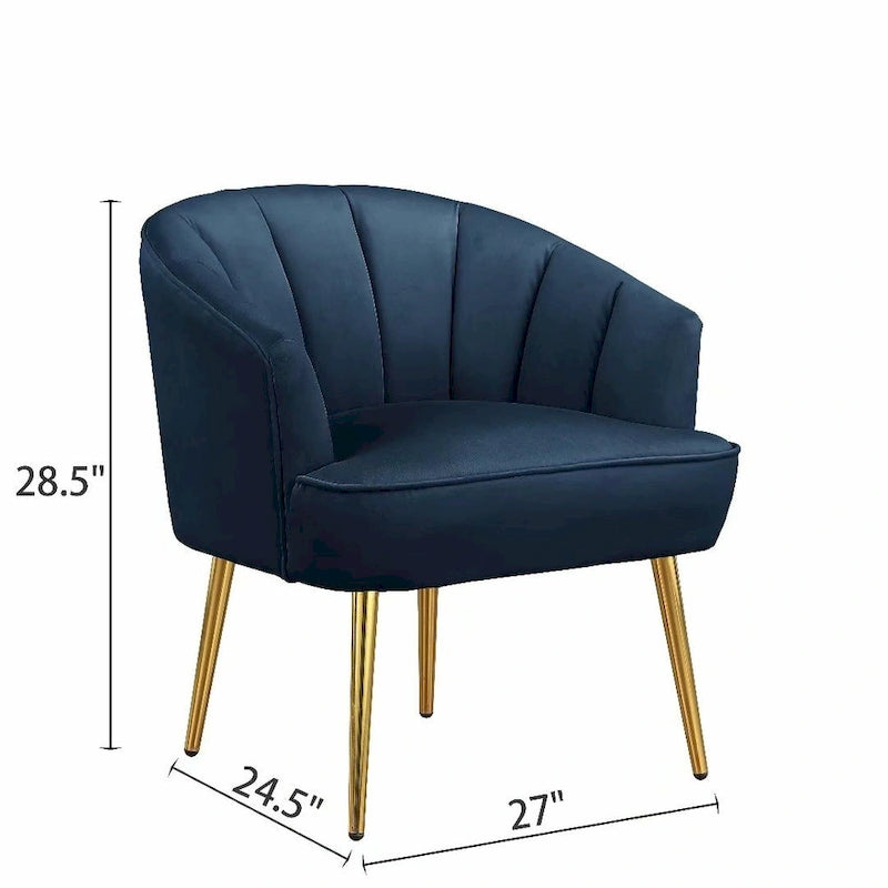 Fauteuil d'appoint en velours - Chaise crapaud