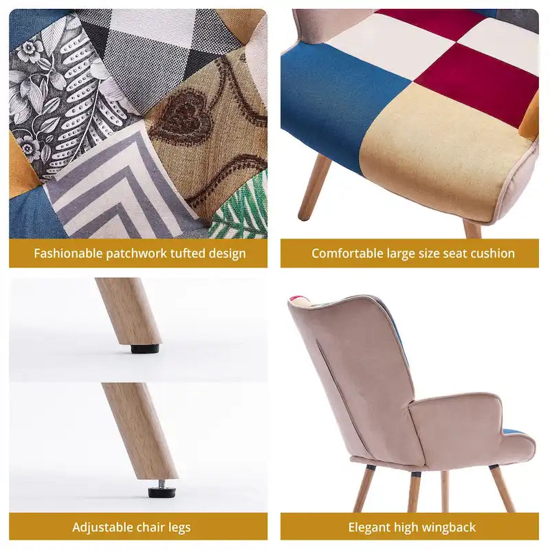 Fauteuil cabriolet d'appoint rembourré