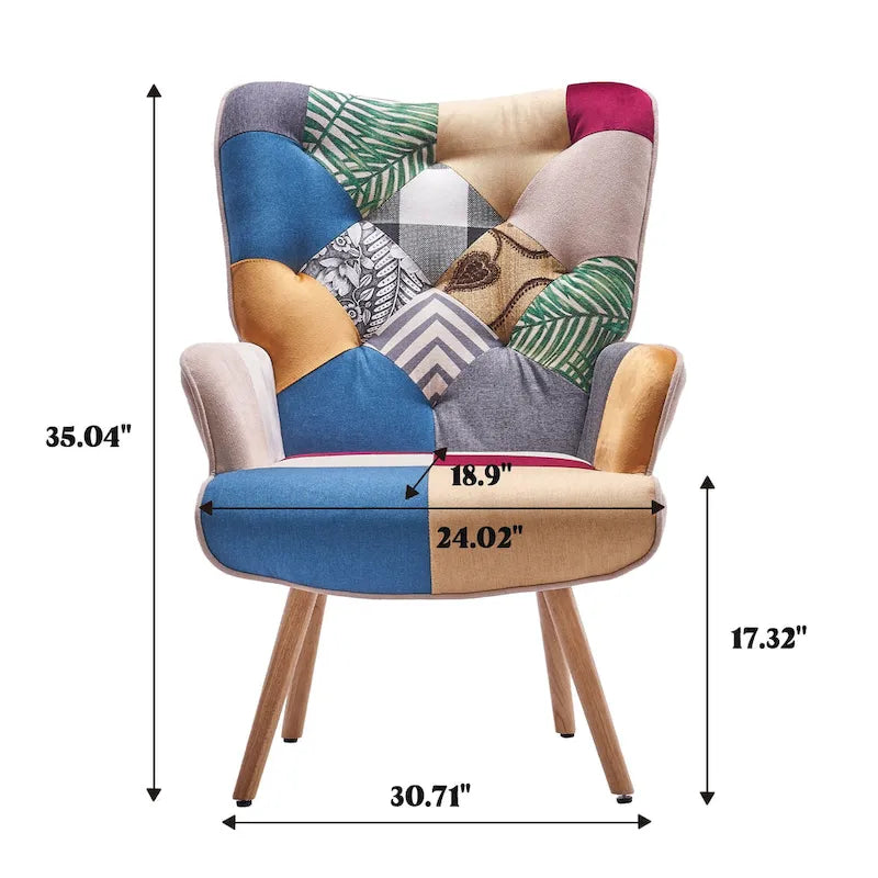 Fauteuil cabriolet d'appoint rembourré
