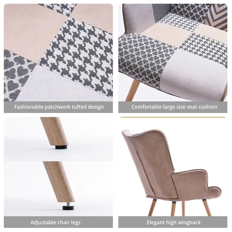 Fauteuil cabriolet d'appoint rembourré