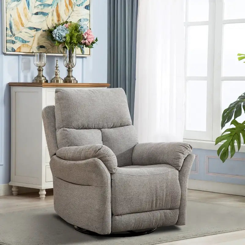 Fauteuils inclinables à bascule rembourrés en tissu souple manuel