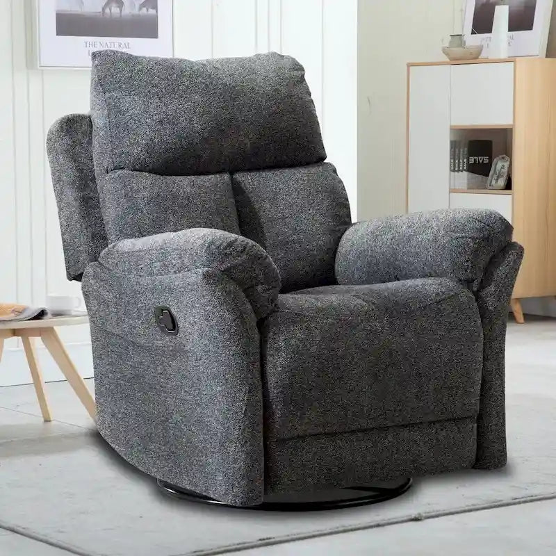 Fauteuils inclinables à bascule rembourrés en tissu souple manuel